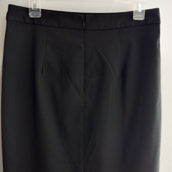 'BANANA REPUBLIC' Solid Black Skirt Size 8 Tall EUC - Picture 6 of 8